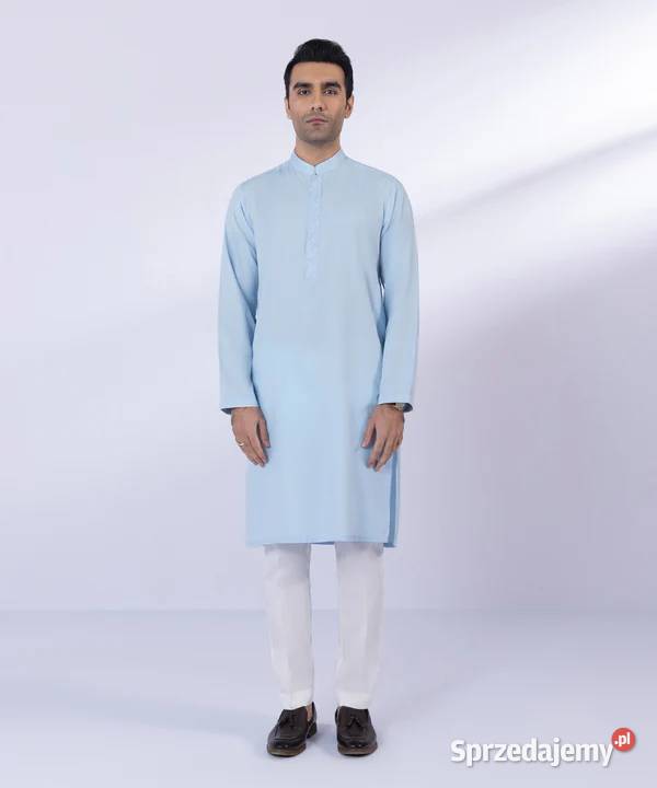Męska tunika orientalna L niebieska wiskoza zachodniopomorskie Szczecin