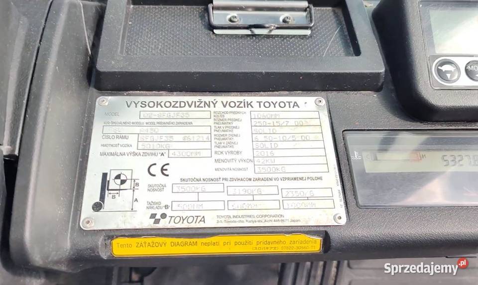 Wózek Widłowy TOYOTA 028FGJF35 LPG DUPLEX KABINA gaz Gdańsk sprzedam
