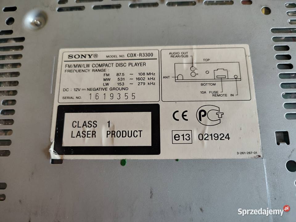 Radio samochodowe Sony CD