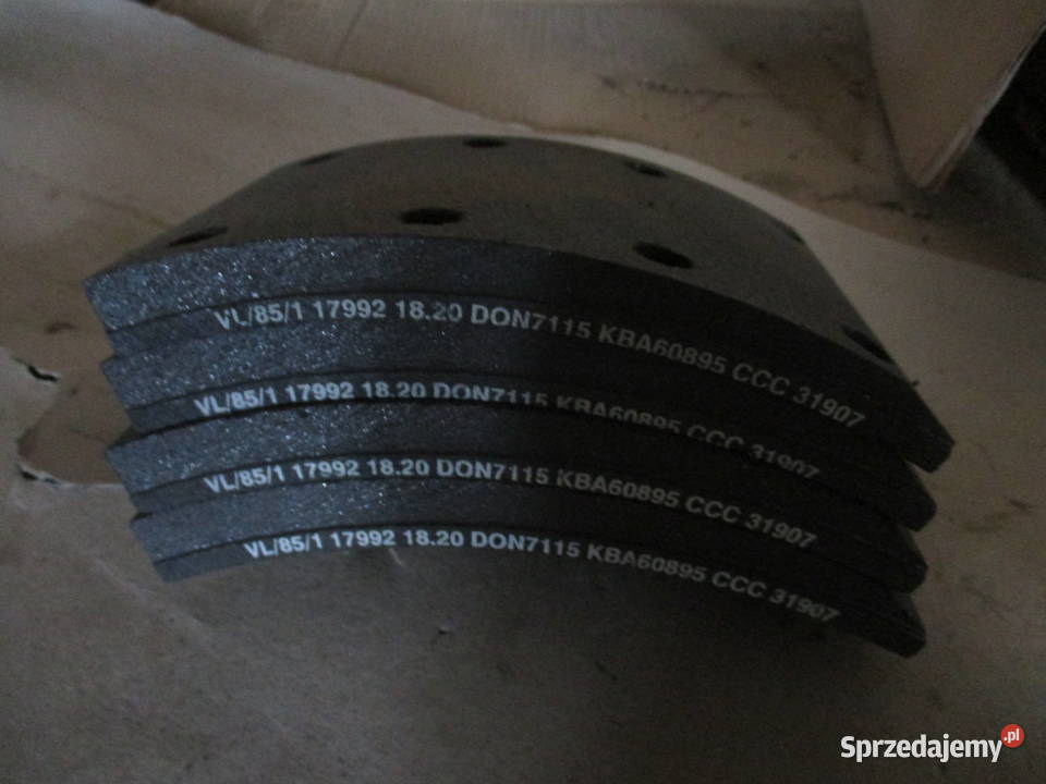 Okładziny szczęk hamulcowych VL851 kujawsko-pomorskie Mogilno