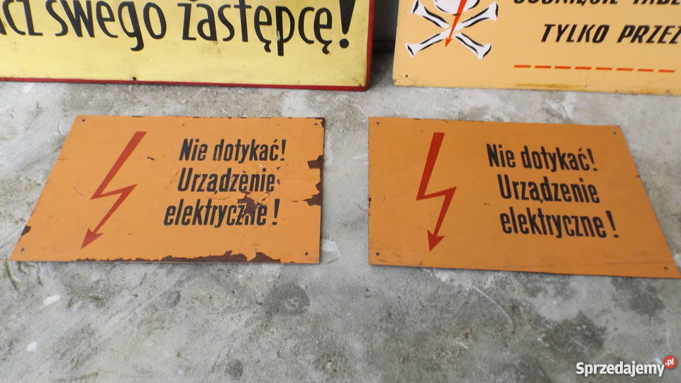 Stare tablice ostrzegawcze z prlu 4 Kolekcje