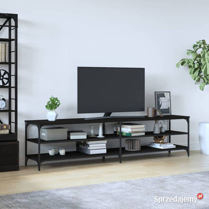 Szafka pod telewizor czarna 200x30x50 WM826759 mazowieckie Warszawa