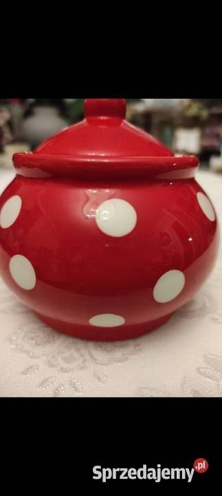 CUKIERNICA W GROCHY VINTAGE HAND MADE CERAMIKA Porcelana i szkło Pabianice