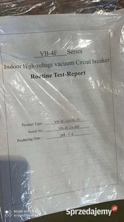 Wyłącznik SN VB4F 24kV630A25kA