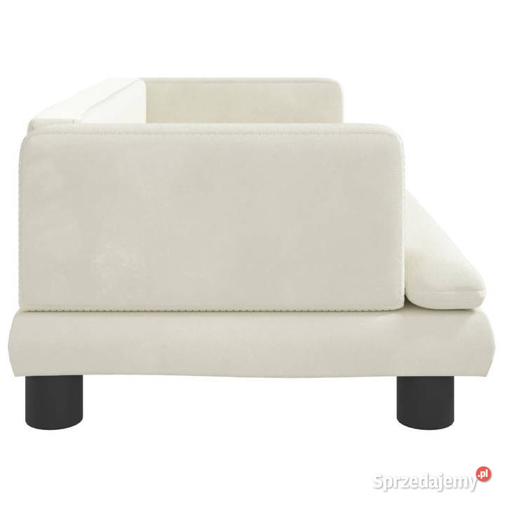 Sofa dzieci kremowa 80x45x30 aksamit WM3196311 mazowieckie Warszawa