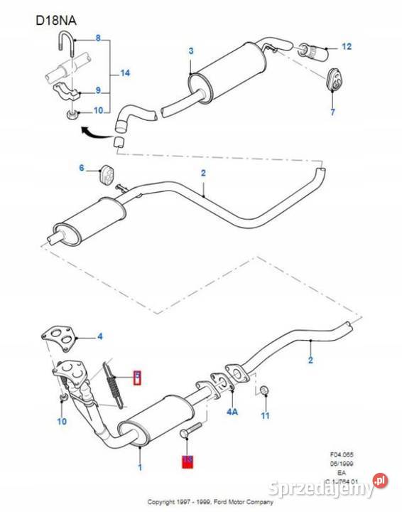 SPRĘŻYNA UCHWYT MOCOWANIE WYDECHU FORD ESCORT sprzedam