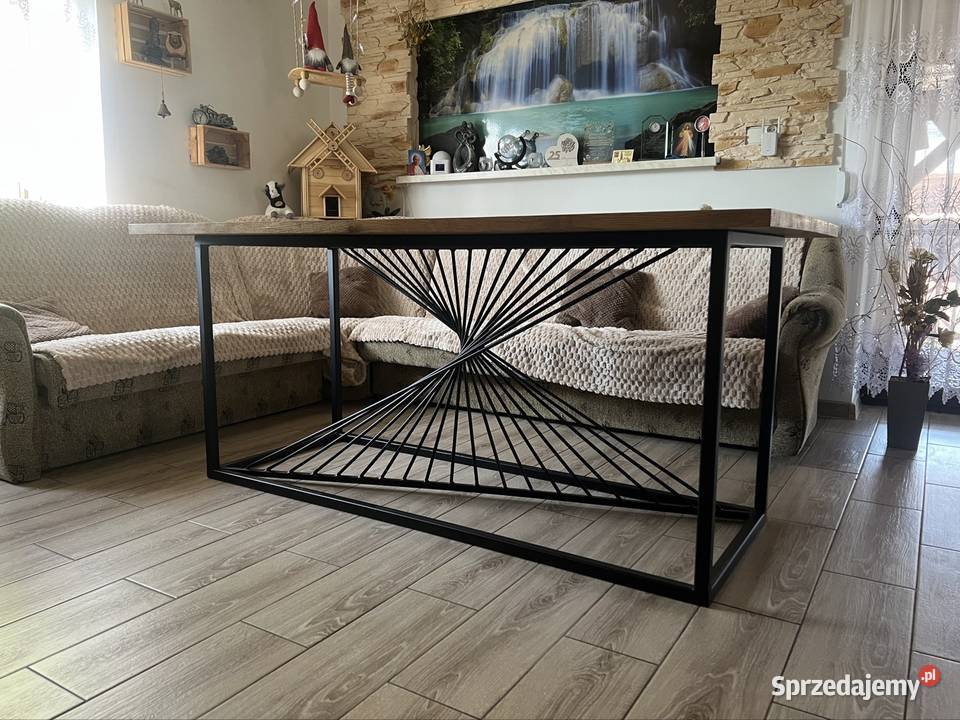 Stół Loftowy dębowy gr 3 konstrukcja stalowa Ostrzeszów sprzedam