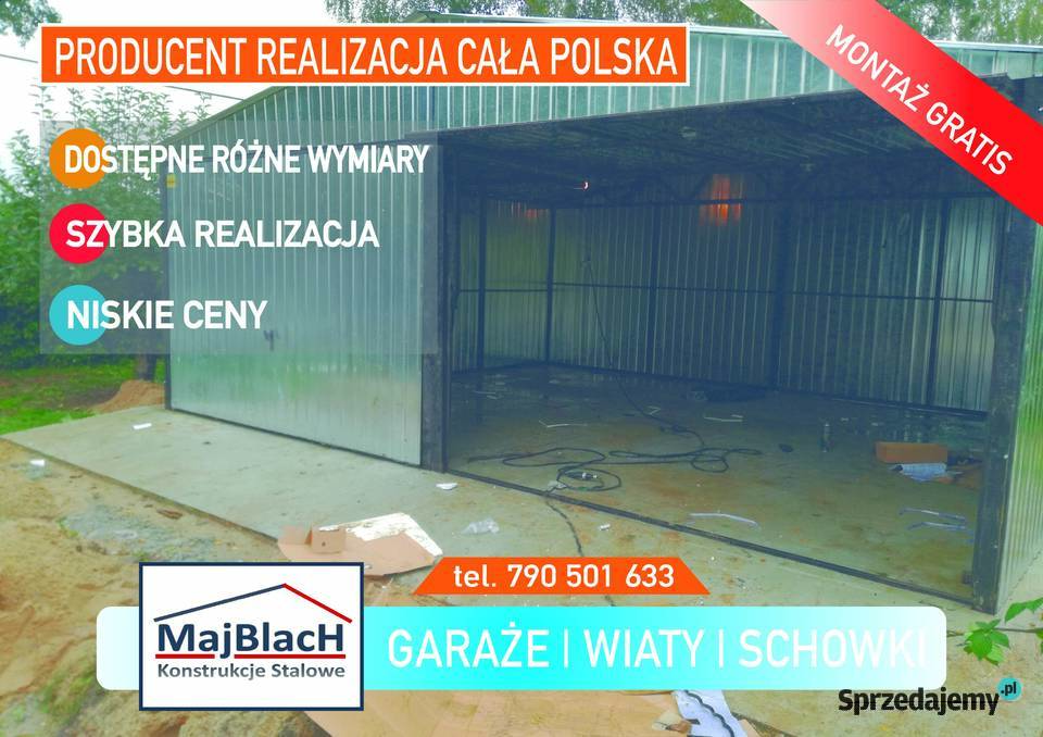 OCYNKOWANY Garaż Blaszak Magazyn Garaże Blaszane opolskie Brzeg