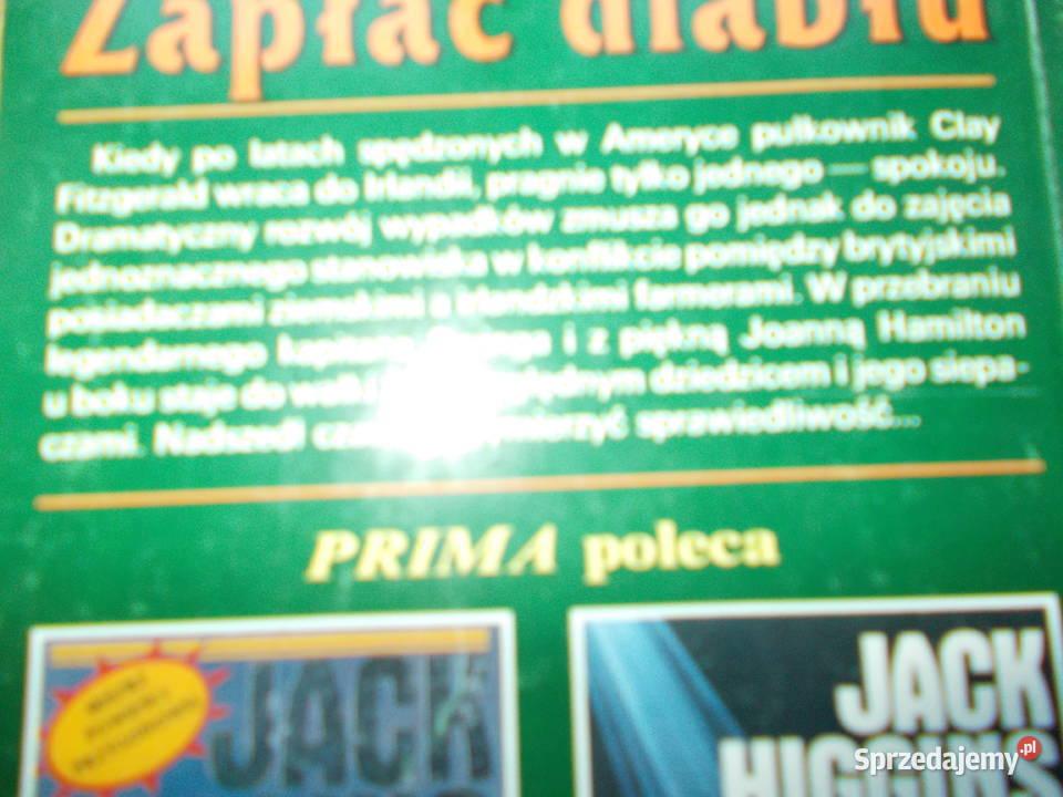 Jack Higgins Zapłać diabłu Rok wydania 1994 Głubczyce sprzedam