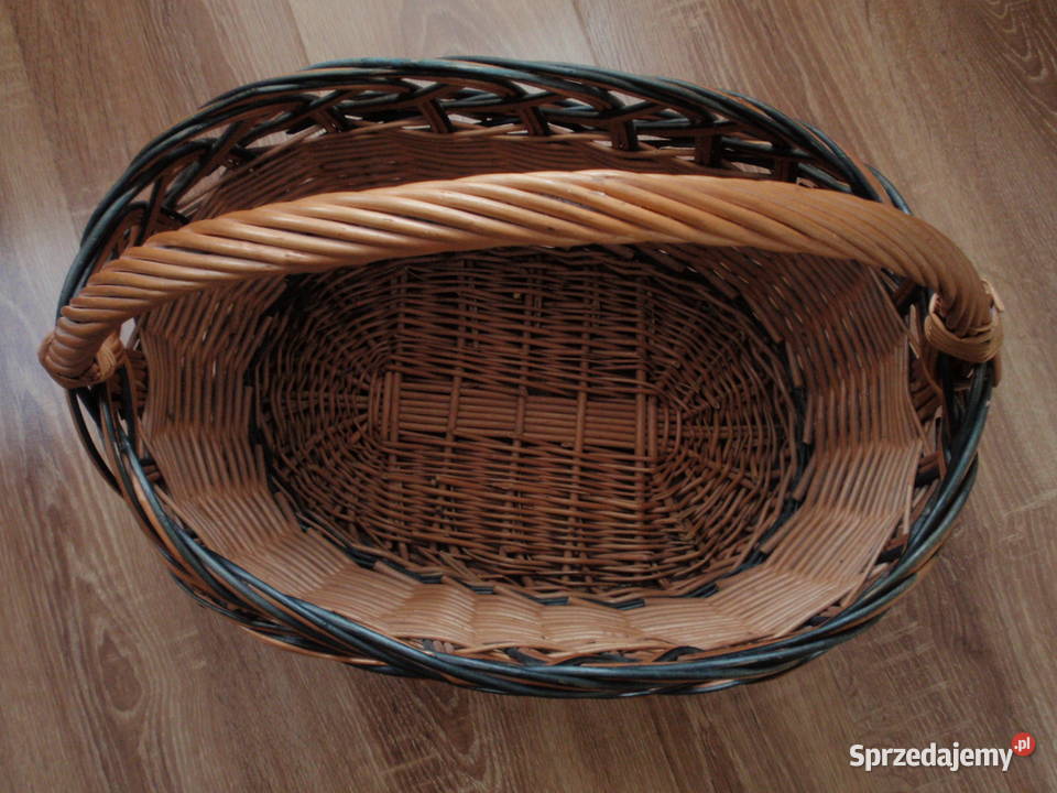 Kosz wiklinowy owalny duży idealny na grzyby inny kolor Łódź