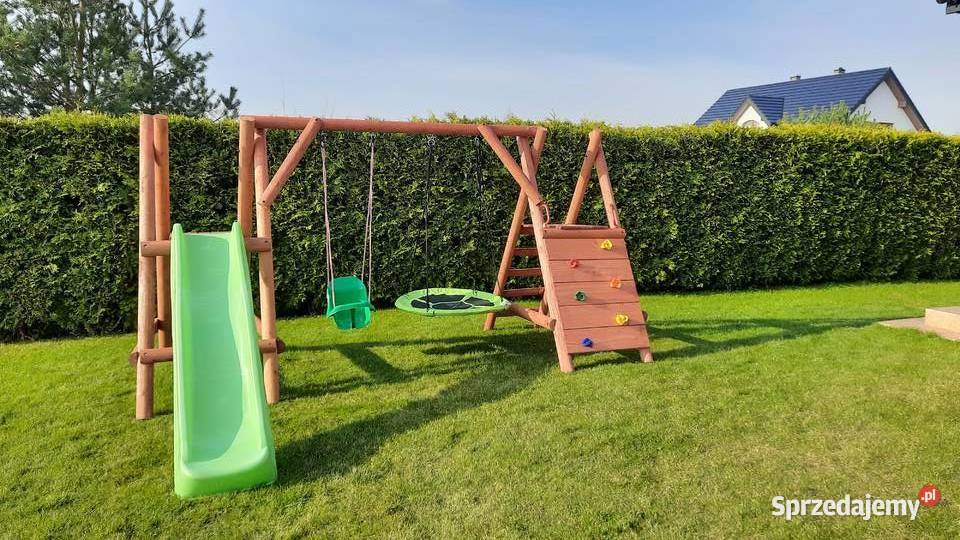 Drewniany Plac Zabaw do Ogrodu OLAF Ślizg Wrocław