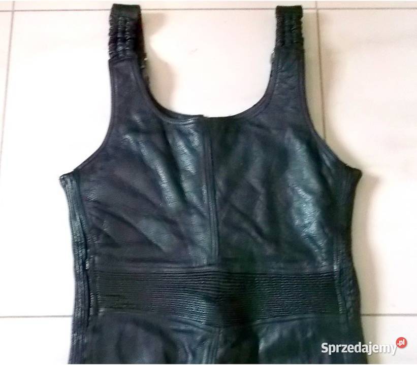 Spodnie motocyklowe skórzane OGRODNICZKI r 50 S Rewal