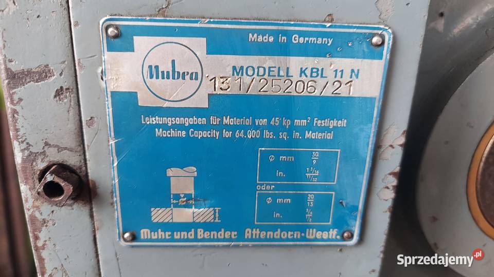 Gilotyna uniwersalna Sztanca Mubea Geka