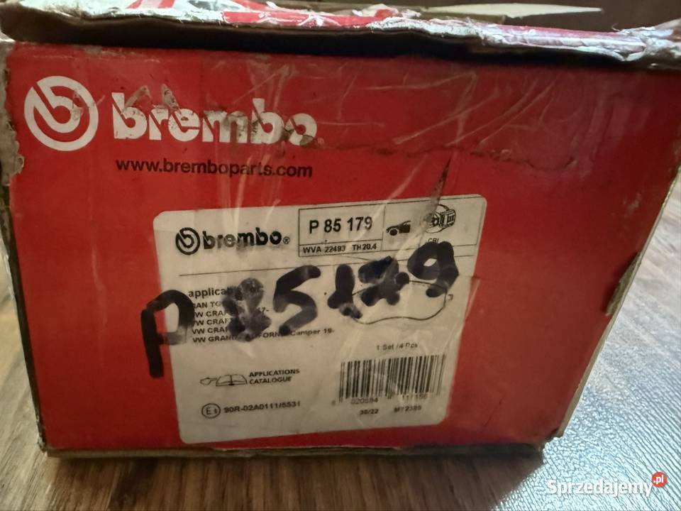 Klocki hamulce Brembo P 85 179 Volkswagen dostawcze małopolskie Płaza
