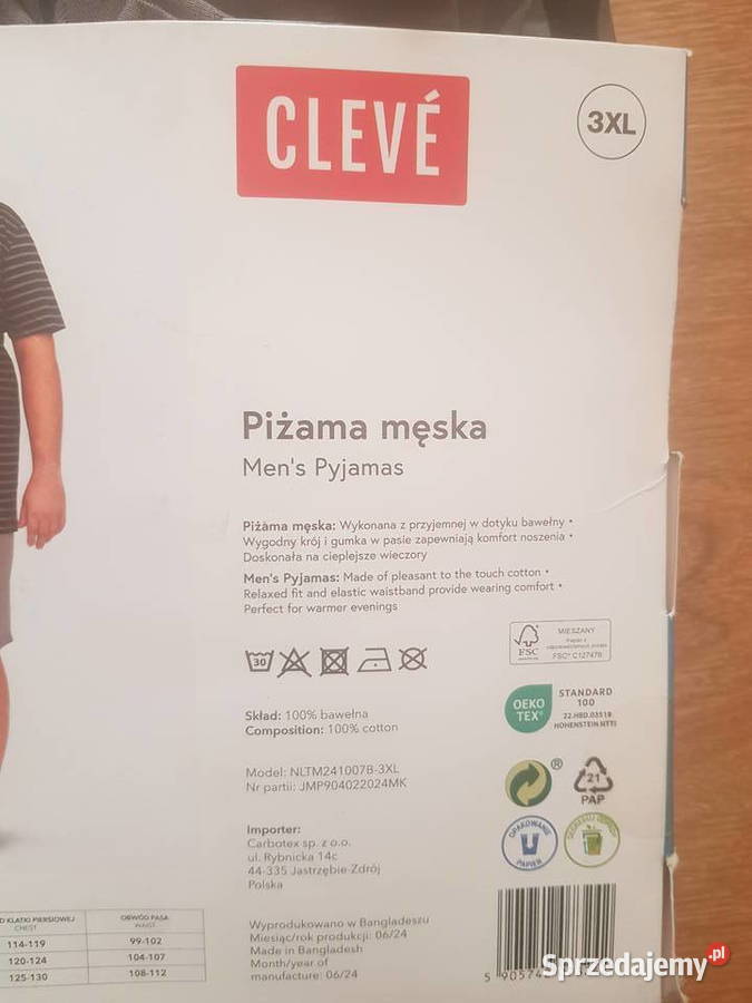 Piżama męska rozmiar XXXL mazowieckie Warszawa