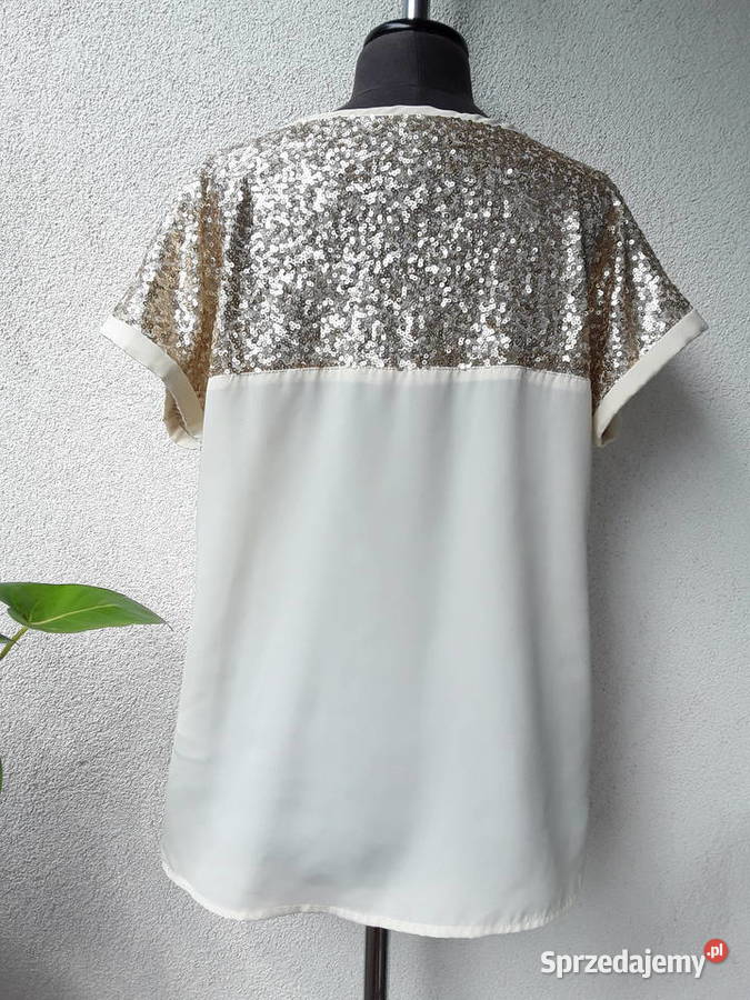 Bluzeczka ze złotymi cekinami Reserved r38 sprzedam