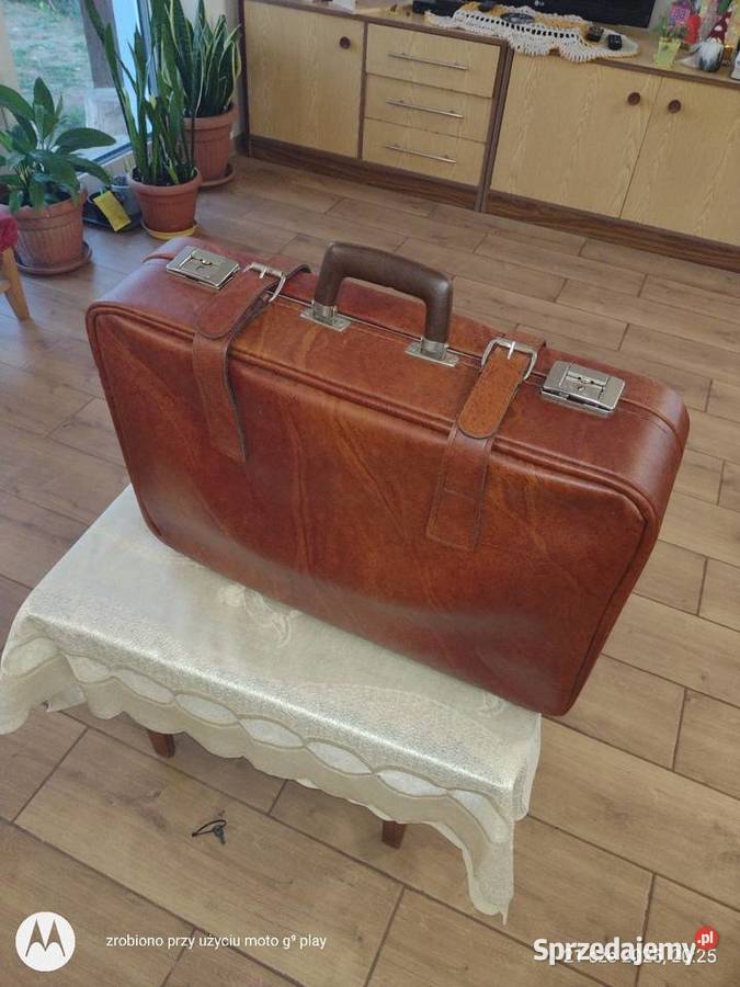 Walizka podróżna Skórzana Retro Torby i walizki Krosno