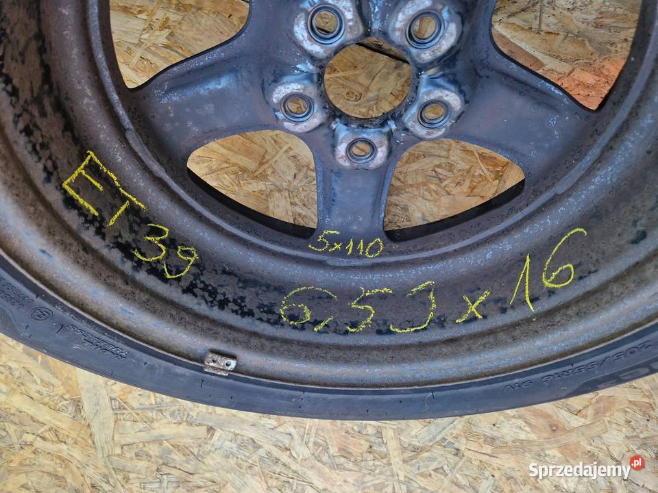 OPEL 20555R16 ET39 5X110 65JX16 FELGI KOMPLET 4 Słowikowo