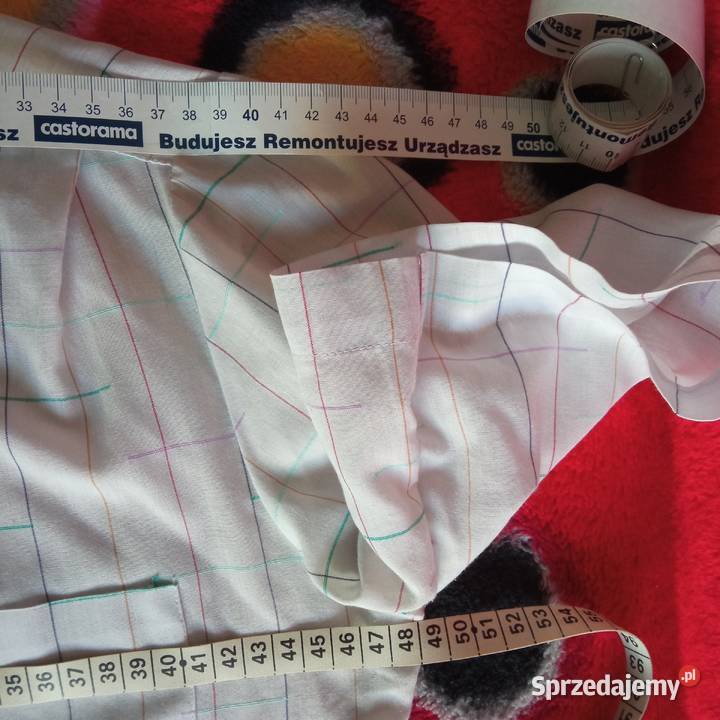 Biała bluzka damska w kolorowe paski r 38 Rozmiar 38(M)