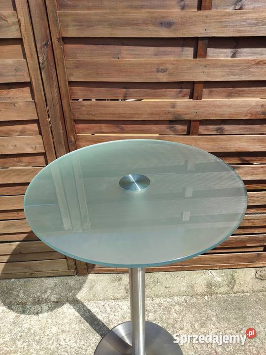 Stół stolik okrągły wysoki szklany bankietowy Warszawa