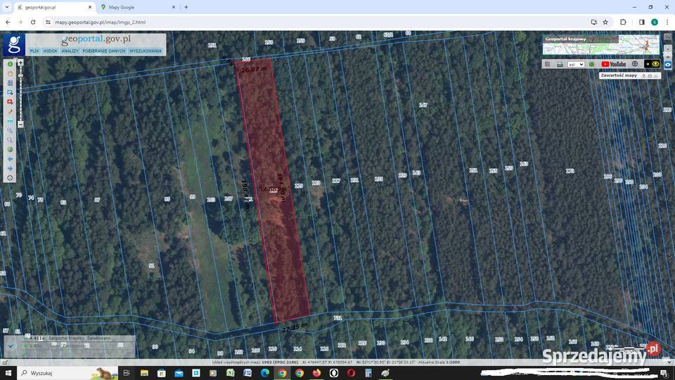 Działka 5000m2 leśna Siennica Nieruchomości Strugi Krzywickie