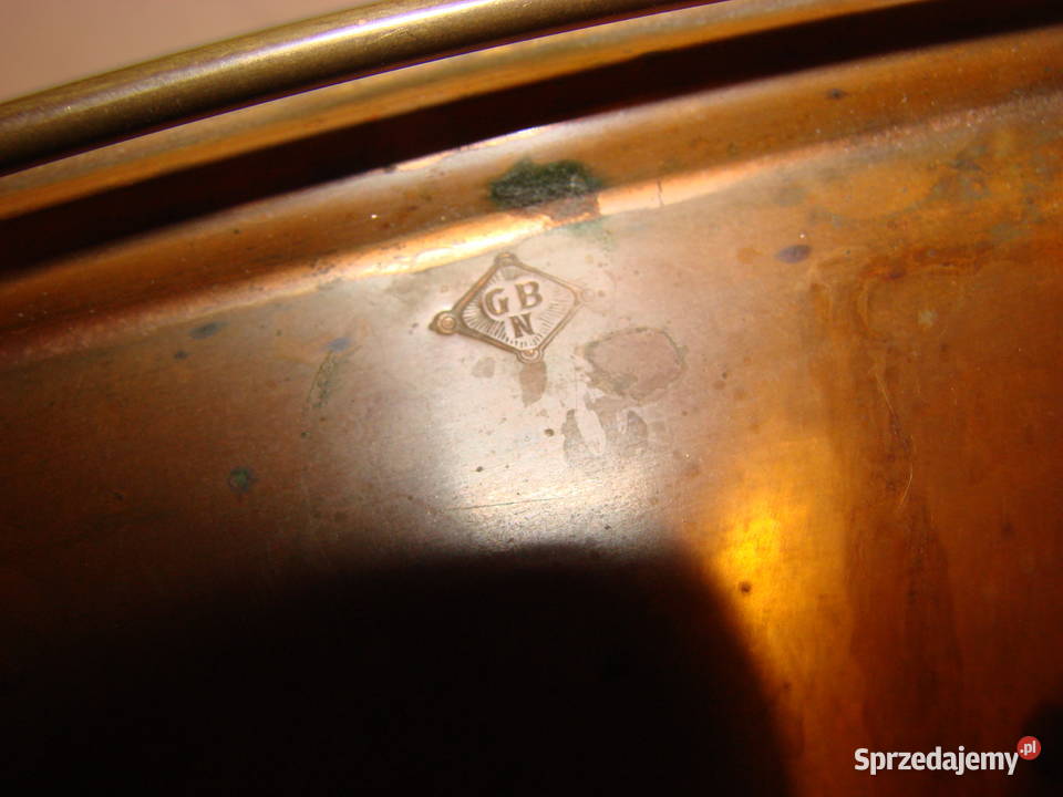 miedziana tacka sygnowana Rękodzieło Pruszcz Gdański sprzedam