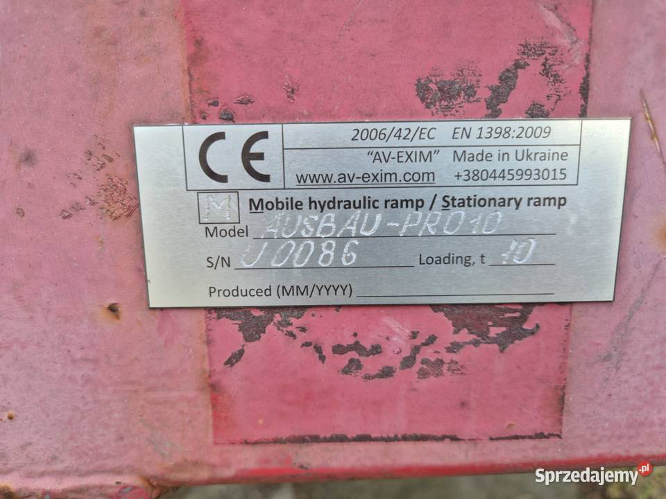 Mobilna rampa rozładunkowo załadowcza Tomaszów Lubelski