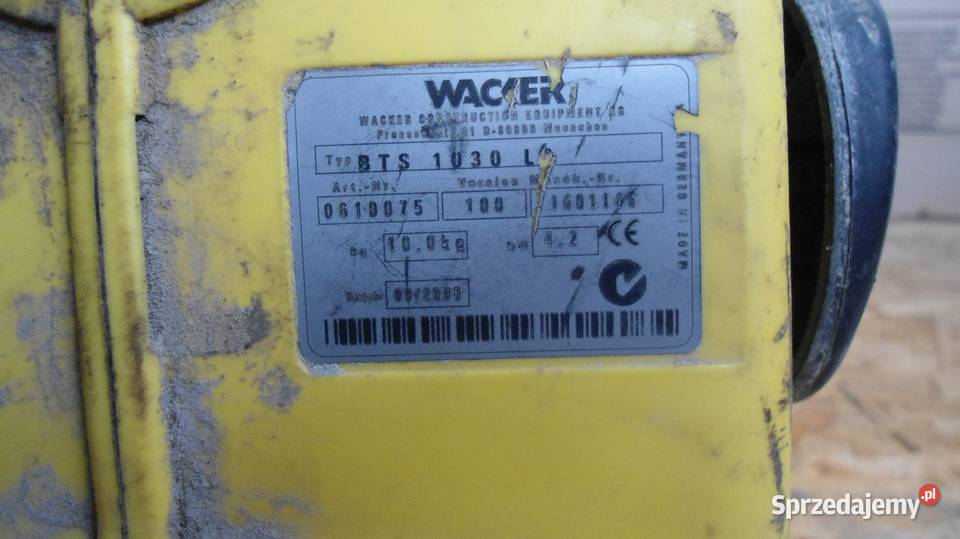 Wacker BTS 1030L części