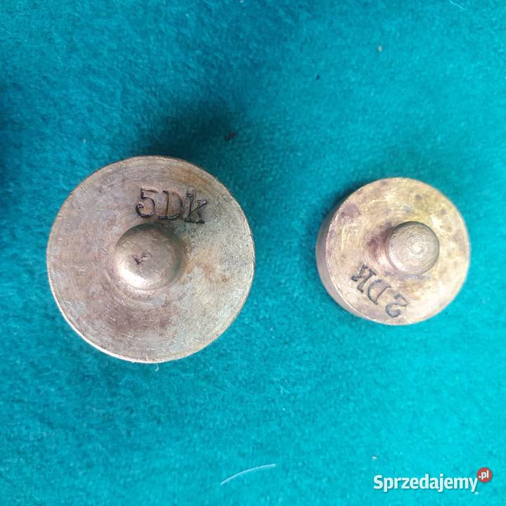 Staresygnowane odważniki handlowe z brązu 13 3 z Wrocław