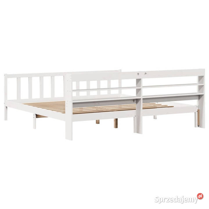 Łóżko bez materaca białe lite drewno sosnowe 82cm Warszawa