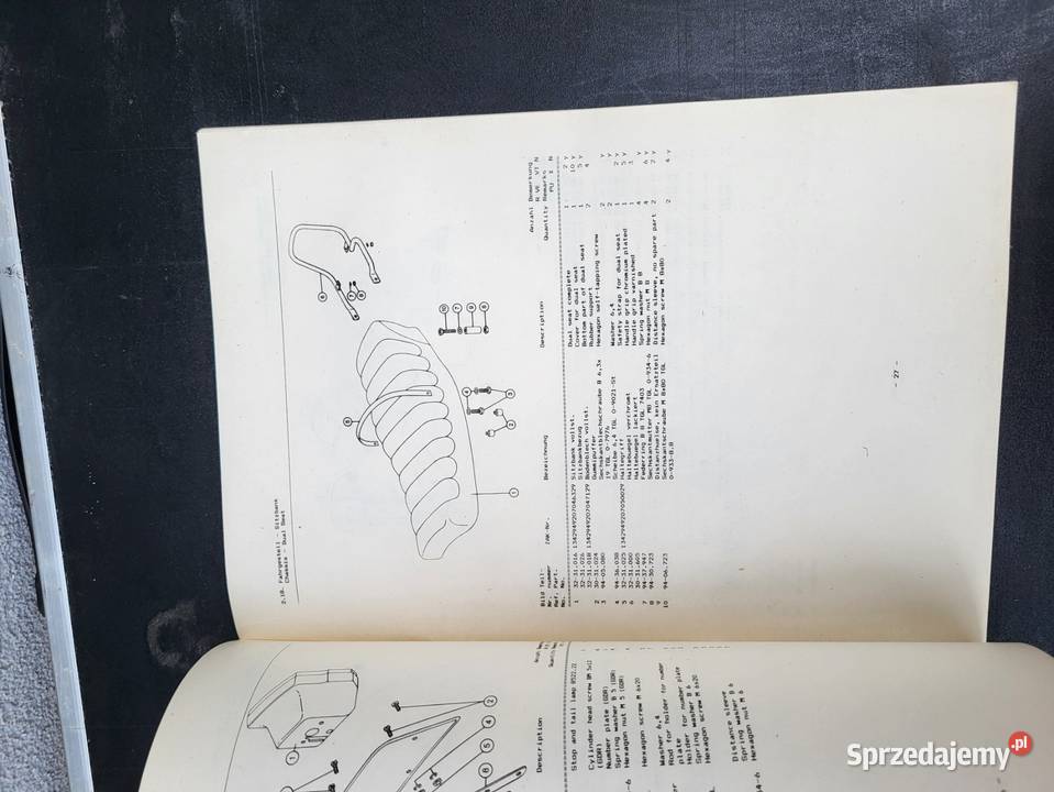 ORGINALNY DDR KATALOG CZĘŚĆI MZ ETZ 251 ORGINAŁ Rybnik