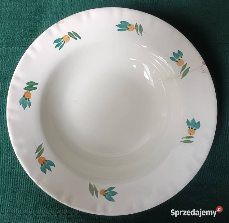 Talerz fajans Włocławek vintage retro 1 Porcelana i szkło Zbylitowska Góra