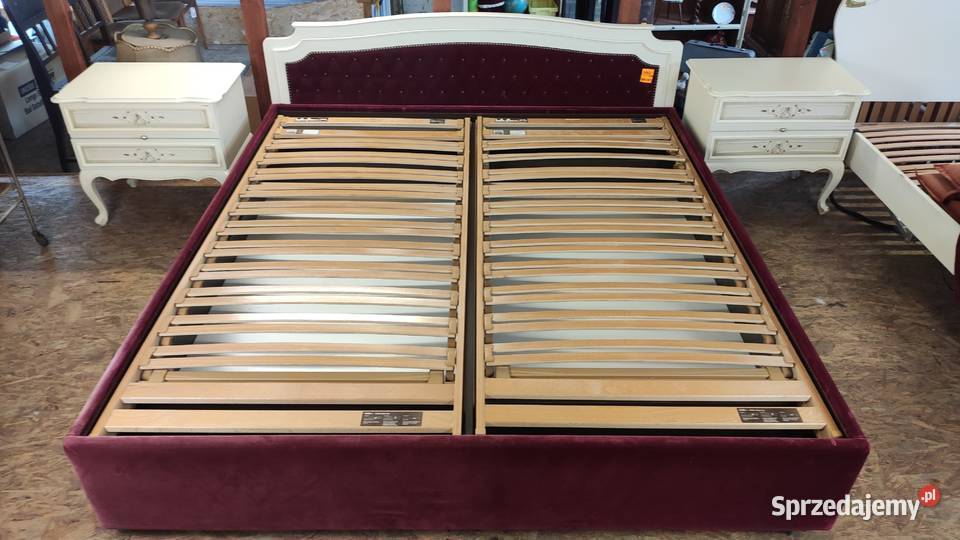 Piękne tapicerowane łóżko stylowe 180x200, komory na posciel