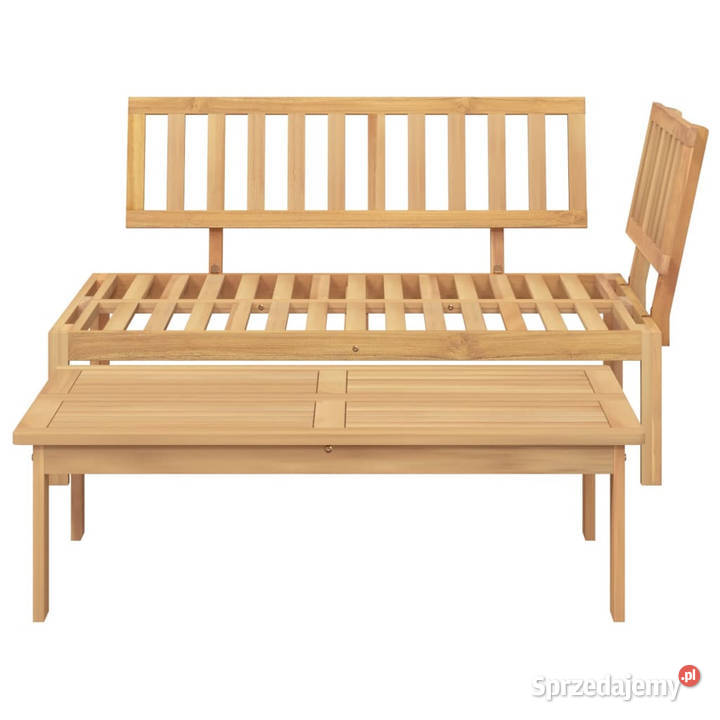 Sofa ogrodowa i stolik z deseczek lite drewno Warszawa
