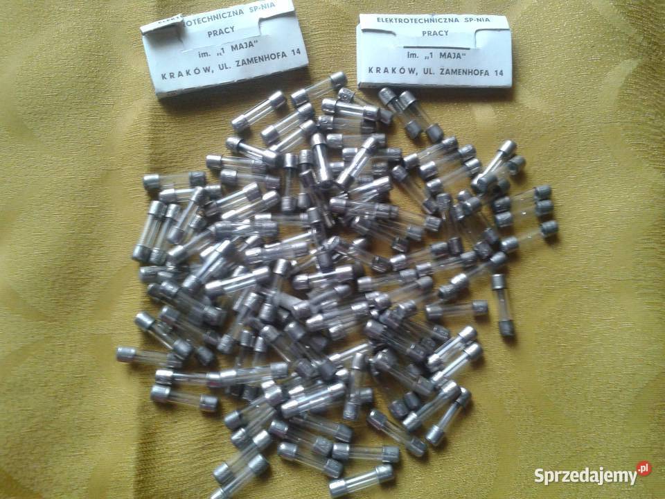 Bezpiecznik topikowy rurkowy szklany Łódź