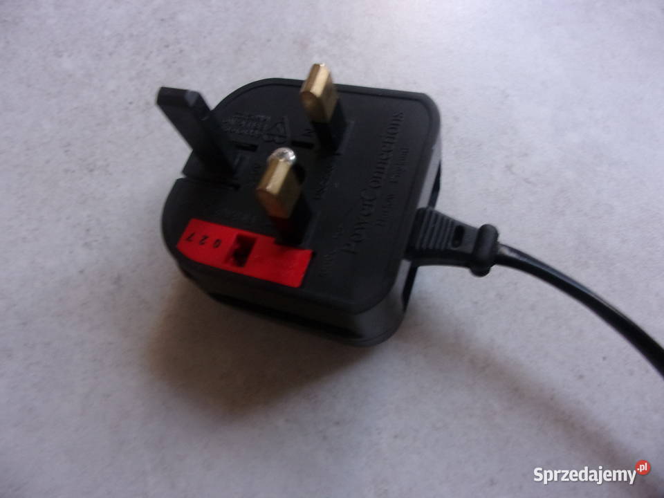 Adapter sieciowy FUSED z EU na UK czarny mazowieckie Warszawa
