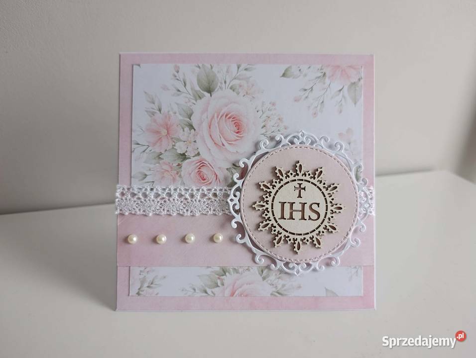 Kartka na Komunię Świętą ręcznie robiona Łódź sprzedam