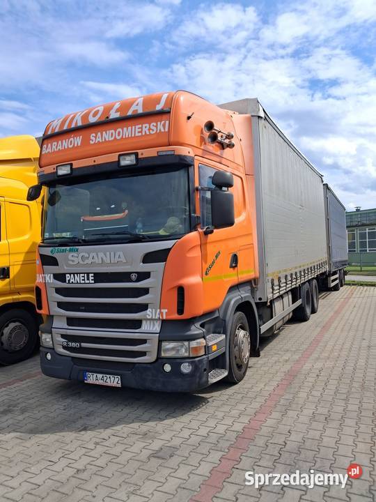 SCANIA R380 Tandem zestaw 2x77 JUMBO podkarpackie Baranów Sandomierski