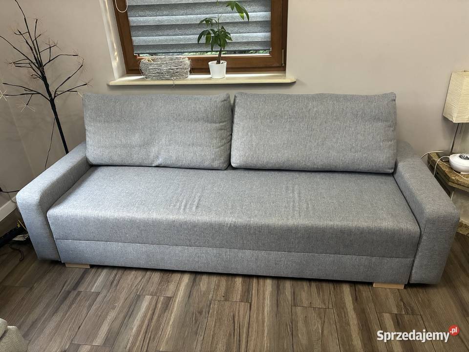GRLVIKEN Sofa 3osobowa rozkładana szary Szadek