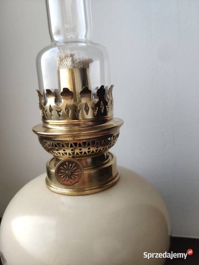 Stara francuska porcelanowa lampa naftowa 332 małopolskie Kraków