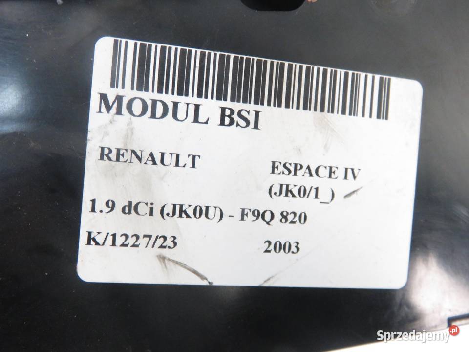 BSI RENAULT ESPACE IV 19 dCi 8200316856G