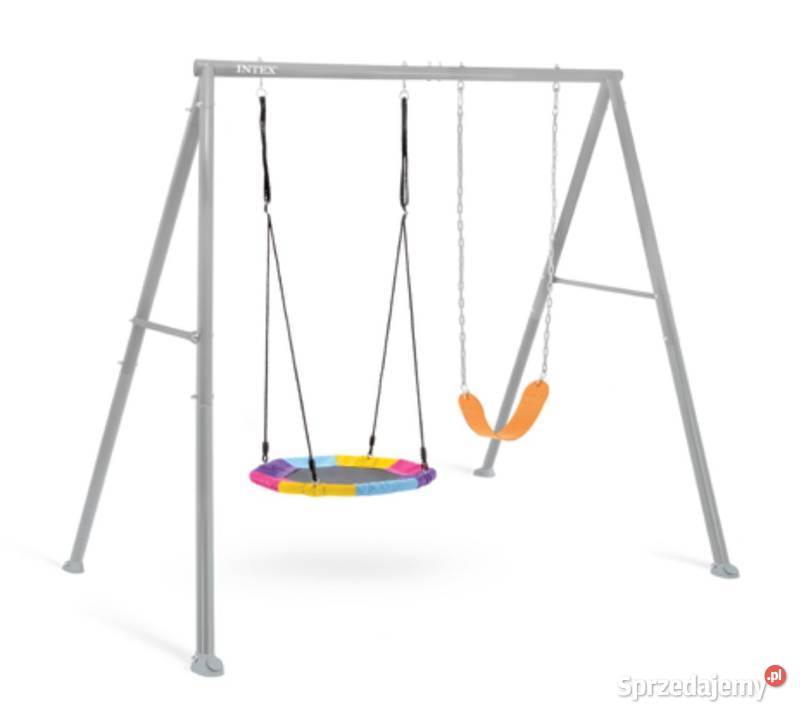 Solidna huśtawka ogrodowa 2 funkcje pas i wielokolorowy wielkopolskie Poznań sprzedam