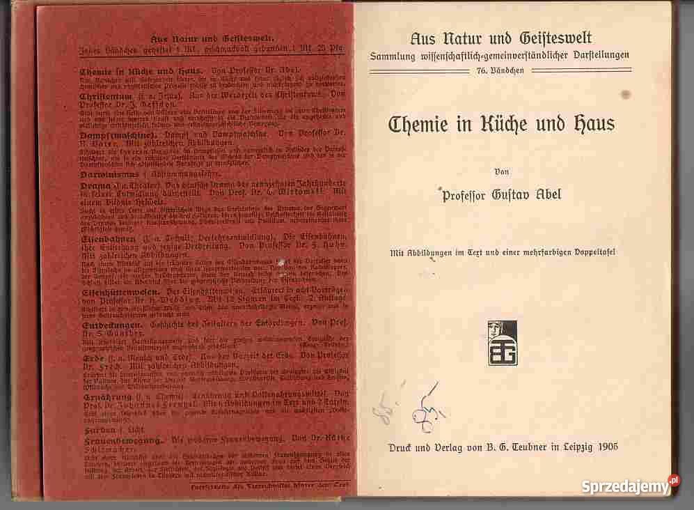 644 CHEMIE IN KUCHE UND HAUS GUSTAV ABEL VERLAG Czyrna