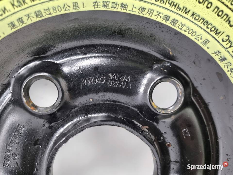 KOŁO DOJAZDOWE Audi Seat Vw Golf VI 12570 R16 Chełm