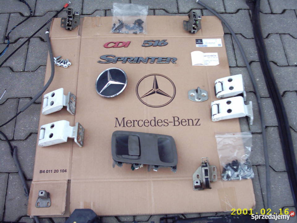 Zawiasy, klamki, zamki drzwi tył Mercedes Sprinter 906