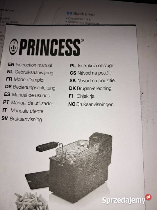 Frytkownica tradycyjna princess 3 litry