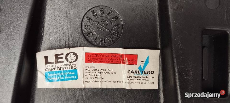 Fotelik samochodowy Akcesoria małopolskie Wadowice