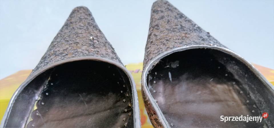 Brokatowe półbuty damskie Graceland w szpic z