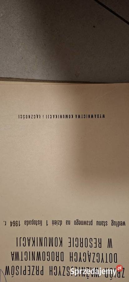 Unikat Zbiór przepisów drogownictwa PRL 1964 wielkopolskie Łęczyca