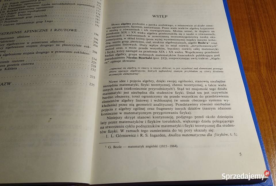 Algebra z geometrią fizyków Lech Górniewicz Gdańsk